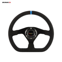 Загрузить изображение в средство просмотра галереи, Runsco 320mm Sport Steering Wheel D-Shape Suede 9040 Simulator Controller Rims Flat Drift
