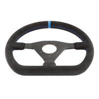Runsco 320mm Sport Steering Wheel D-Shape Suede 9040 Simulator Controller Rims Flat Drift