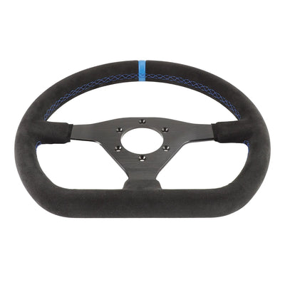 Runsco 320mm Sport Steering Wheel D-Shape Suede 9040 Simulator Controller Rims Flat Drift