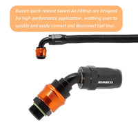 Runsco -10AN Quick-release Hose End Fittings Swivel Adapter Connector 0°/45°/90°/180°
