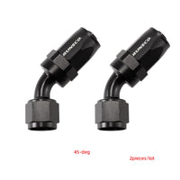 AN6 AN8 AN10 Hose End Fitting Swivel Adapter Aluminum Black