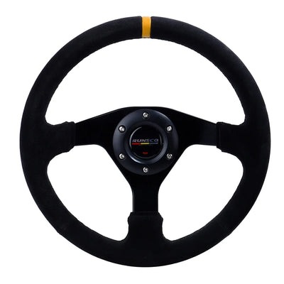 320mm Suede Racing Steering Wheel – Aluminum 6061-T6, PCD 70mm | Sim & Drift