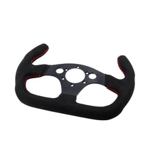 Cargar imagen en el visor de la galería, 325mm Flat GT Steering Wheel Suede Racing Car/Game Rims Black with Horn Button
