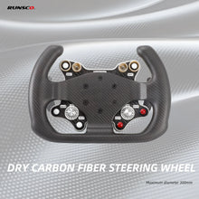 Load image into Gallery viewer, Dry Carbon Fiber Steering Wheel GT 300mm Open Lightweight Simulator Control Wheel Body RUNSCO CODE R300
