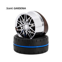 Solar Powered Rotating Wheel Hub Car Air Freshener | JDM Style Dashboard Perfume Diffuser & Aromatherapy Ornament