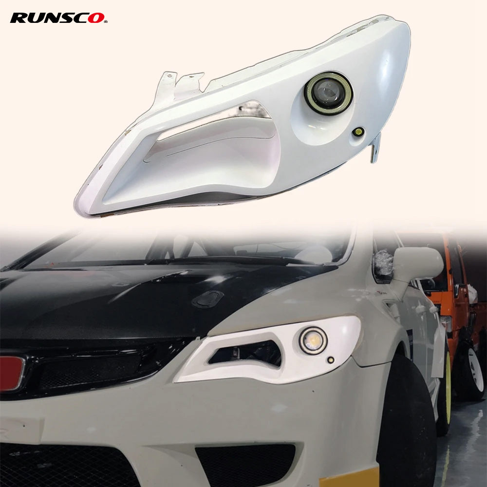 Honda 06-08 Civic Fd2 Epav2 Type Headlight Air Duct Lhd Driver Side (With Projector Ligh & Led) Fiber Glass