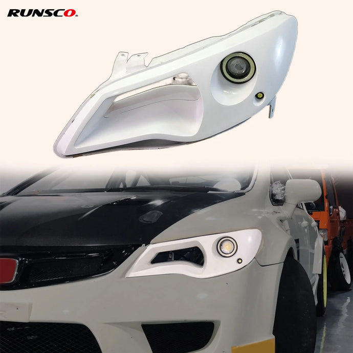Honda 06-08 Civic Fd2 Epav2 Type Headlight Air Duct Lhd Driver Side (With Projector Ligh & Led) Fiber Glass