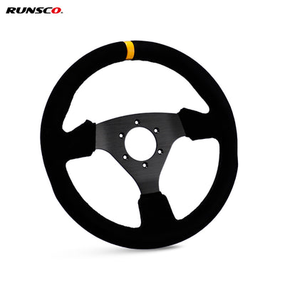13inch 330mm Racing Steering Wheel Suede Competitive Drift PC Game Universal PCD 6x70mm