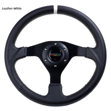 Load image into Gallery viewer, 12.6inch Steering Wheel Genuine Leather Racing Drift Pc Sim Game Steering Wheels Control Frame Aluminum 6061-T6 PCD=70mm
