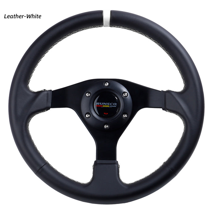 12.6inch Steering Wheel Genuine Leather Racing Drift Pc Sim Game Steering Wheels Control Frame Aluminum 6061-T6 PCD=70mm